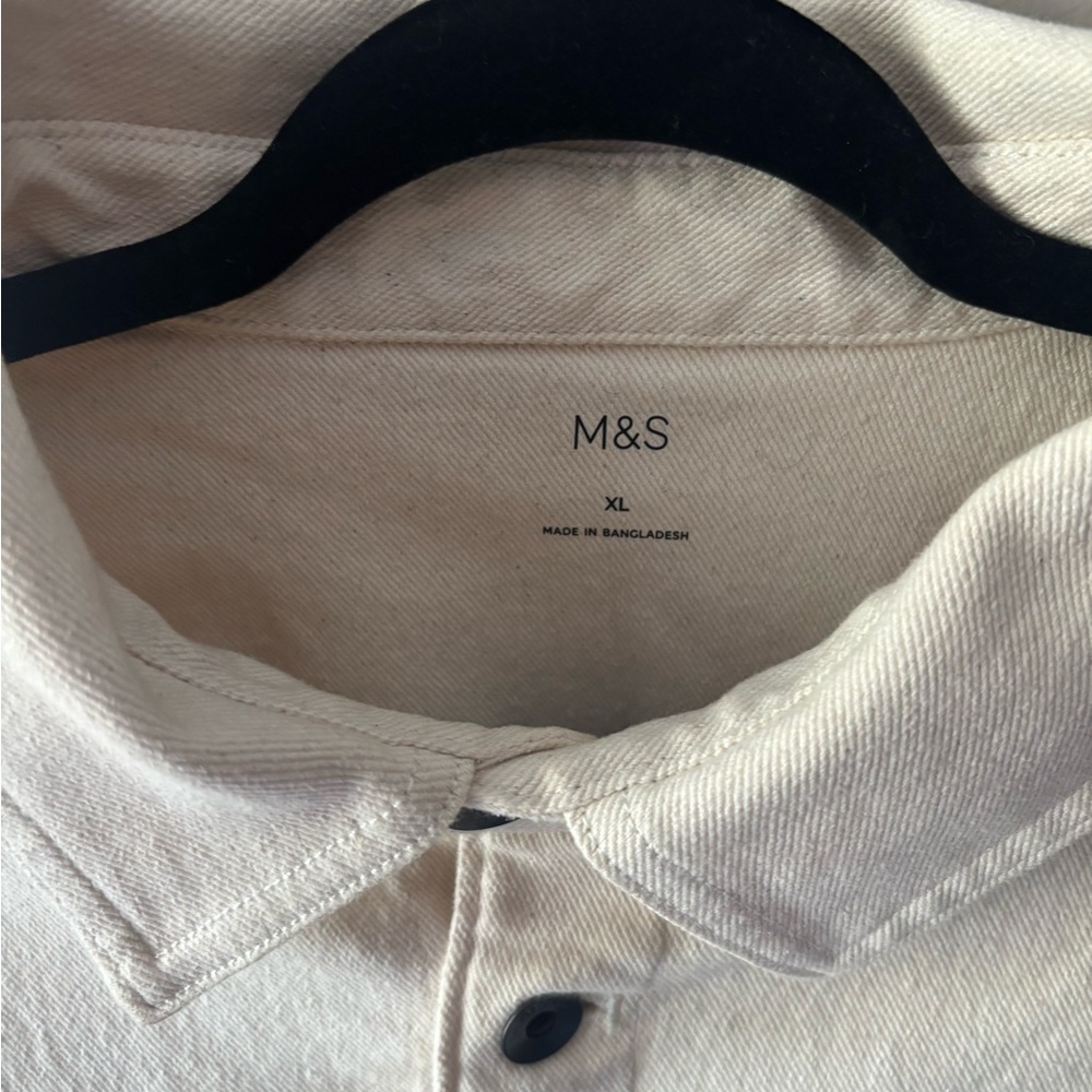 Cream Button-Up Overshirt - Picture 3 of 3